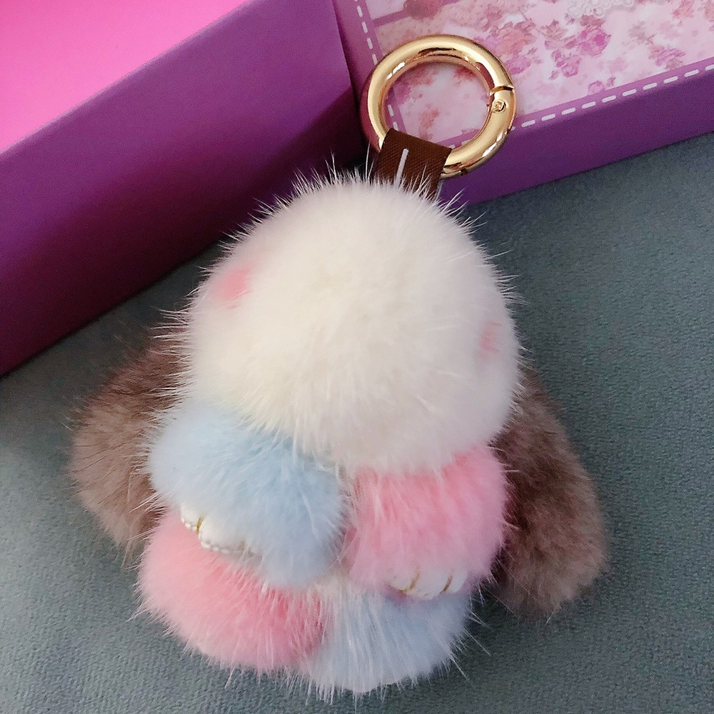 Mini Rabbit “Mink Fur” bag charm